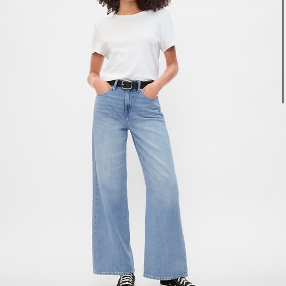 Gap High Rise Wide-Leg Jeans Size 14